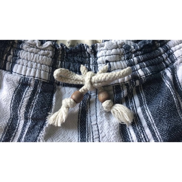 Navy and White Soft Shorts with Pockets - Picture 2 of 7